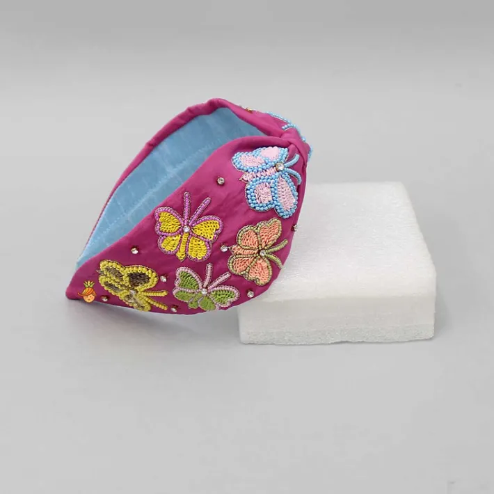 Online Butterfly Embroidered Hair Band Hair Accessories | Hair Bands