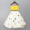 Hot Butterfly Embroidered Strappy Yellow Top And Flared Lehenga Ethnic Wear | Lehengas & Ghagras