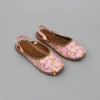 Outlet Butterfly Printed Pink Jutti Shoes