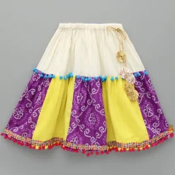 Hot Butterfly Thread Embroidered Top And Multicolour Lehenga Ethnic Wear | Lehengas & Ghagras