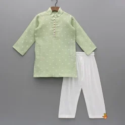 Online Butti Work Kurta And Pyjama BOY Twinning Sets | Indian Ethnic Wear