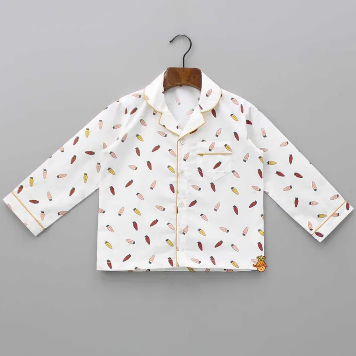 Outlet Carrot Printed Pocket Detail Sleepwear BOY Sleep Wear | Sleepwear