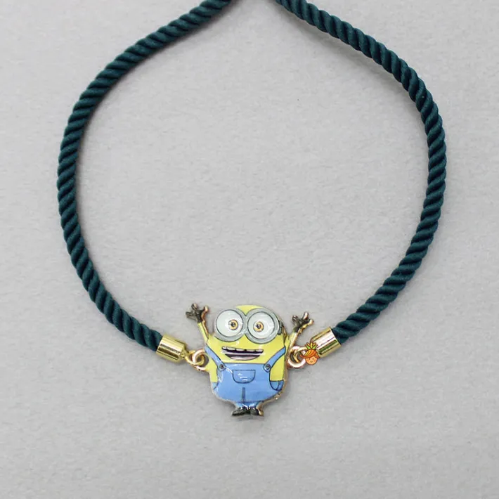 Hot Cartoon Character Adjustable Green Rope String Rakhi BOY Rakhis | Rakhis