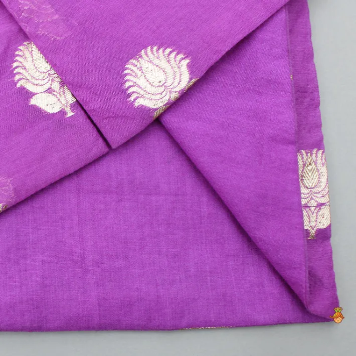 Best Chanderi Asymmetric Purple Kurta And Pyjama BOY Indian Ethnic Wear | Ethnic Sets