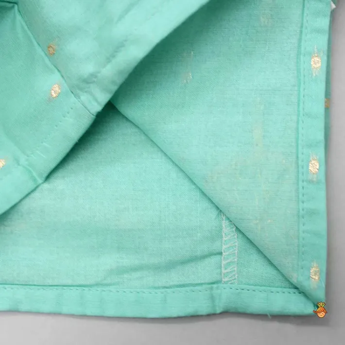 New Chanderi Embroidered Green Top And Lehenga With Matching Dupatta Ethnic Wear | Lehengas & Ghagras