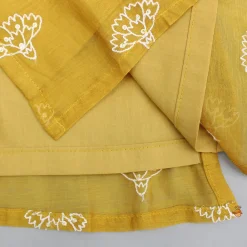 Discount Chanderi Embroidered Mustard Kurta And Pyjama BOY Indian Ethnic Wear | Ethnic Sets