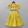 Hot Chanderi Silk Mustard Top And Lehenga Twinning Sets | Ethnic Wear