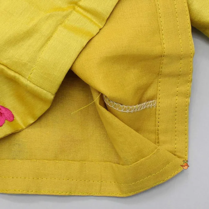 Hot Chanderi Silk Mustard Top And Lehenga Twinning Sets | Ethnic Wear