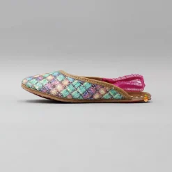 Fashion Checks Multicolour Glittery Jutti Shoes