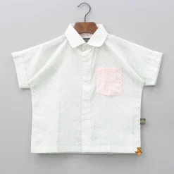 New Chevron Printed Green Shirt BOY Shirts & Tees