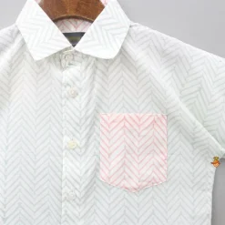 New Chevron Printed Green Shirt BOY Shirts & Tees