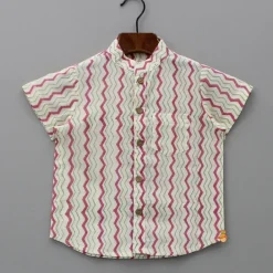 Hot Chevron Printed Multicolour Shirt BOY Shirts & Tees