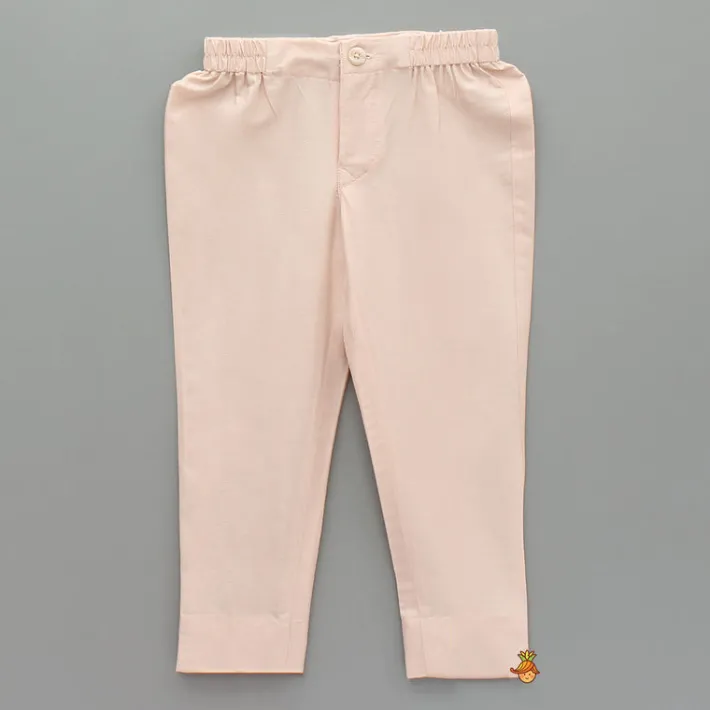 Fashion Chevron-Embroidered Pink Kurta And Pant BOY Indian Ethnic Wear | Ethnic Sets