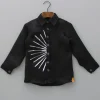Hot Collar Neck Stripes Detailed Black Shirt BOY Shirts & Tees