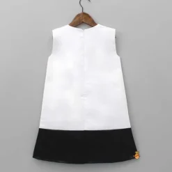 Discount Contrasting Flower Adorned Dual Tone Dress Dresses & Sets | Dresses