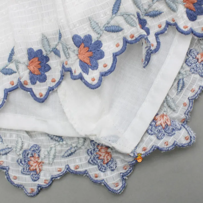 Outlet Cotton Top With Knot-Detailed Neckline And Ikat Printed Lehenga Ethnic Wear | Lehengas & Ghagras