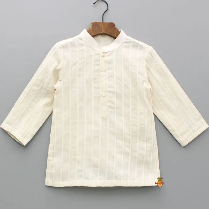 Best Cream Kurta And Heart Embroidered Jacket With Pyjama BOY Indian Ethnic Wear | Ethnic Sets
