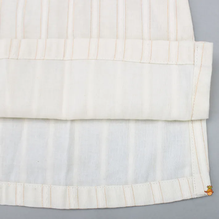 Best Cream Kurta And Heart Embroidered Jacket With Pyjama BOY Indian Ethnic Wear | Ethnic Sets