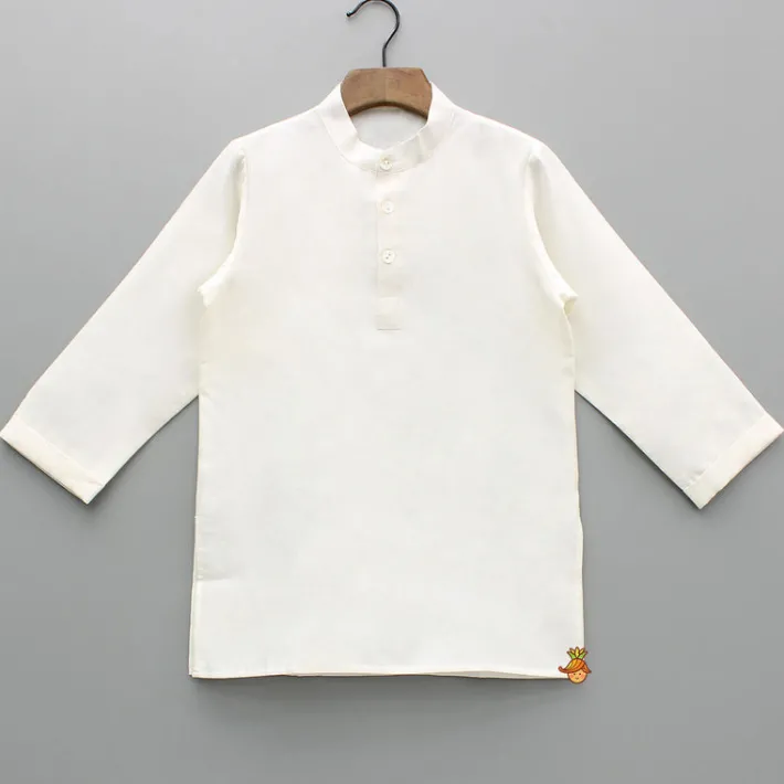 Discount Cream Kurta With Blue Embroidered Jacket And Pyjama BOY Indian Ethnic Wear | Ethnic Sets