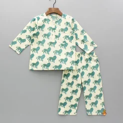 Discount Cream Lion Printed Top And Pyjama BOY Sleep Wear | Sleepwear