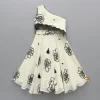 Clearance Cream One Shoulder Top And Umbrella Style Flared Lehenga Ethnic Wear | Lehengas & Ghagras