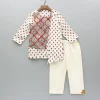 Discount Cream Printed Stylish Flap Kurta And Pant BOY Indian Ethnic Wear | Ethnic Sets