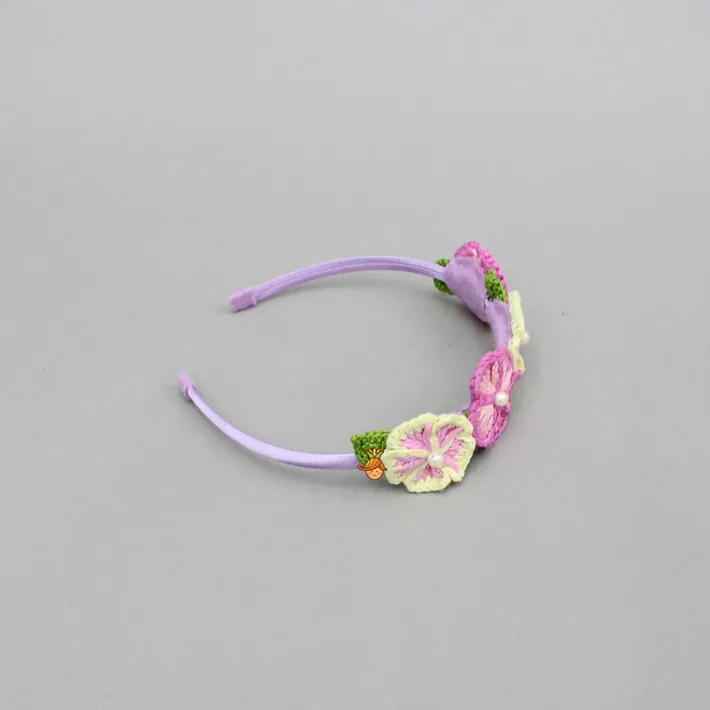 New Crochet Flowers Embellished Hairband Hair Accessories | Hair Bands