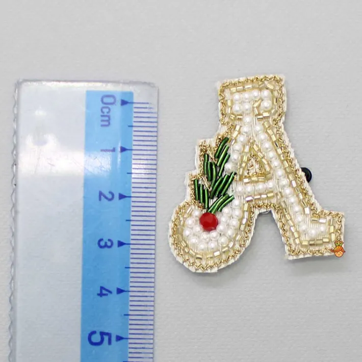 Sale Cut Dana And Pearls Embellished A Alphabet Hair Clip Hair Accessories | Hair Clips