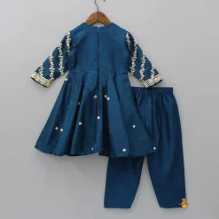 New Cut Dana And Sequins Embroidered Kurti And Pant Ethnic Wear | Churidars & Salwars