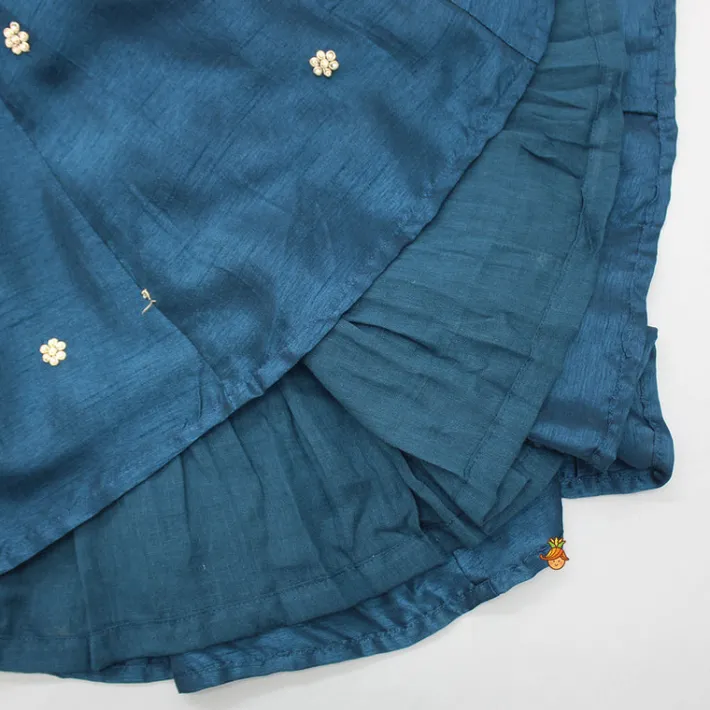 New Cut Dana And Sequins Embroidered Kurti And Pant Ethnic Wear | Churidars & Salwars
