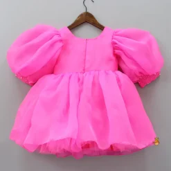 Hot Cut Dana Embellished Gorgeous Pink Dress With Matching Swirled Hair Clip Dresses & Sets | Dresses
