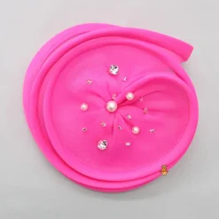 Hot Cut Dana Embellished Gorgeous Pink Dress With Matching Swirled Hair Clip Dresses & Sets | Dresses