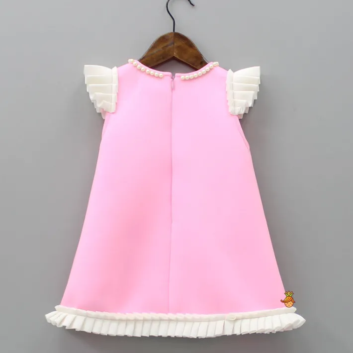 Discount Cute Candy Embroidered Baby Pink Dress With Matching Head Band Dresses & Sets | Dresses
