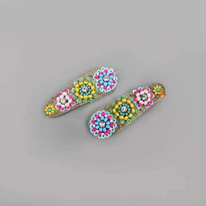 New Cute Floral Beaded Hair Clips Hair Accessories | Hair Clips