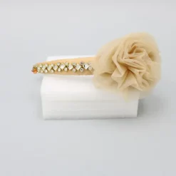 Online Cute Floral Beige Hair Band Hair Accessories | Hair Bands
