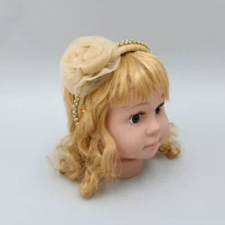 Online Cute Floral Beige Hair Band Hair Accessories | Hair Bands