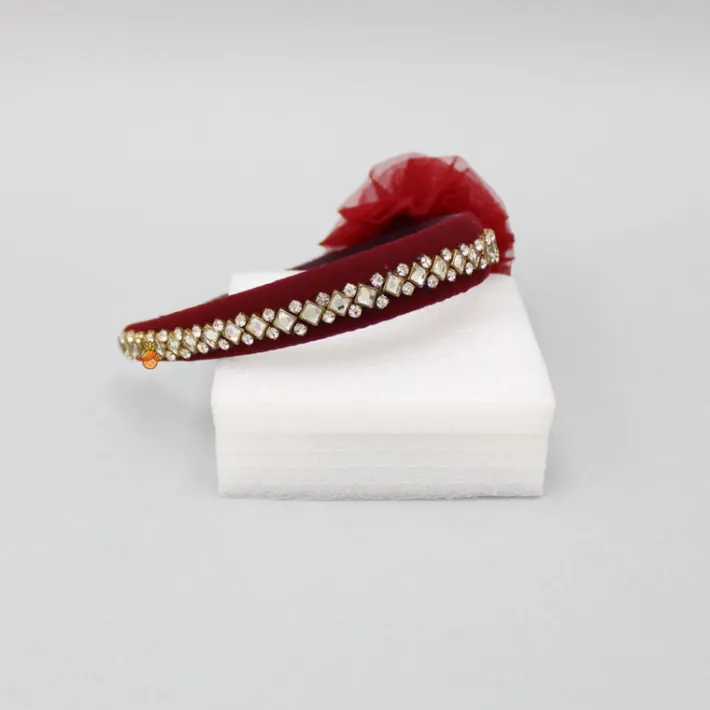 Clearance Cute Floral Maroon Hair Band Hair Accessories | Hair Bands
