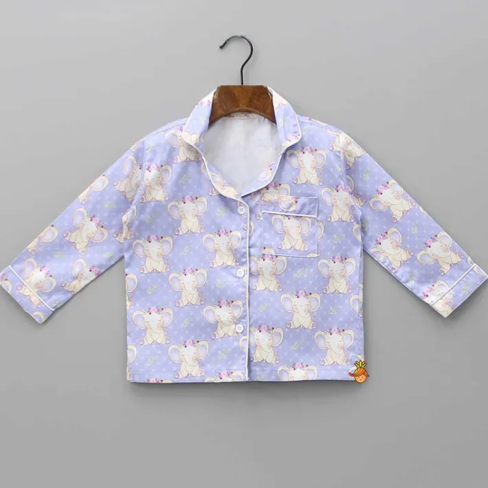 Outlet Cute Printed Lilac Sleepwear Sleepwear