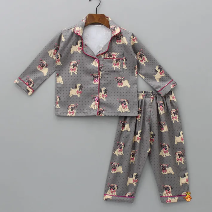 Online Cute Pug Printed Sleepwear Sleepwear