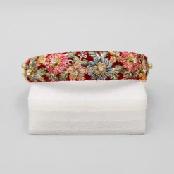 Clearance Cute Red Velvet Embroidered Hair Band Hair Accessories | Hair Bands