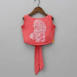 Online Dori Embroidered Top And Fringe Tassel Enhanced Lehenga Twinning Sets | Ethnic Wear