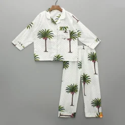 Sale Dot Printed Notch Collar Sleepwear BOY Sleep Wear | Sleepwear