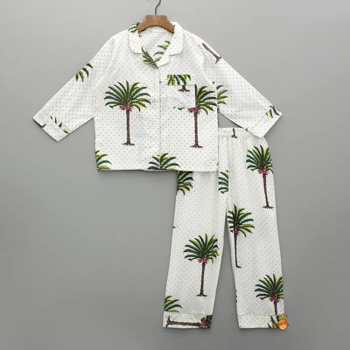 Sale Dot Printed Notch Collar Sleepwear BOY Sleep Wear | Sleepwear