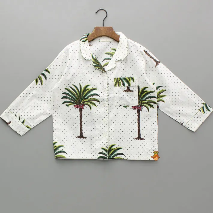 Sale Dot Printed Notch Collar Sleepwear BOY Sleep Wear | Sleepwear