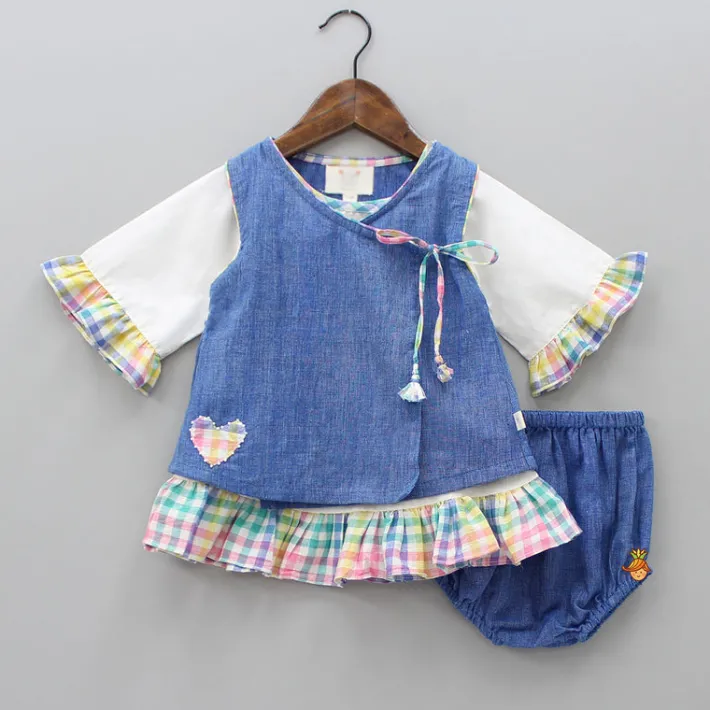 Hot Dress With Angarkha Jacket And Bloomer Baby Essentials | Infant Clothing