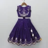 Hot Dual Back Knot Detail Purple Top And Tassels Enhanced Lehenga Twinning Sets | Ethnic Wear