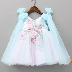 Outlet Dual Tone Butterflies And Flowers Embellished Dress Dresses & Sets | Dresses