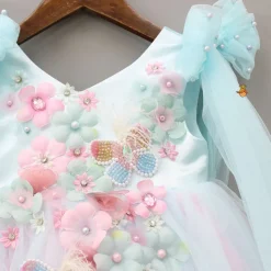 Outlet Dual Tone Butterflies And Flowers Embellished Dress Dresses & Sets | Dresses