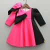 Clearance Dual Tone Dress Wiith Bows Detailing Dresses & Sets | Dresses