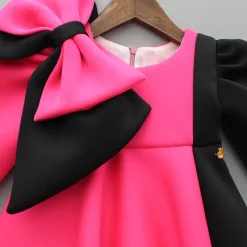 Clearance Dual Tone Dress Wiith Bows Detailing Dresses & Sets | Dresses